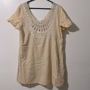 SHEIN | Lace Short Sleeve Boho Dress